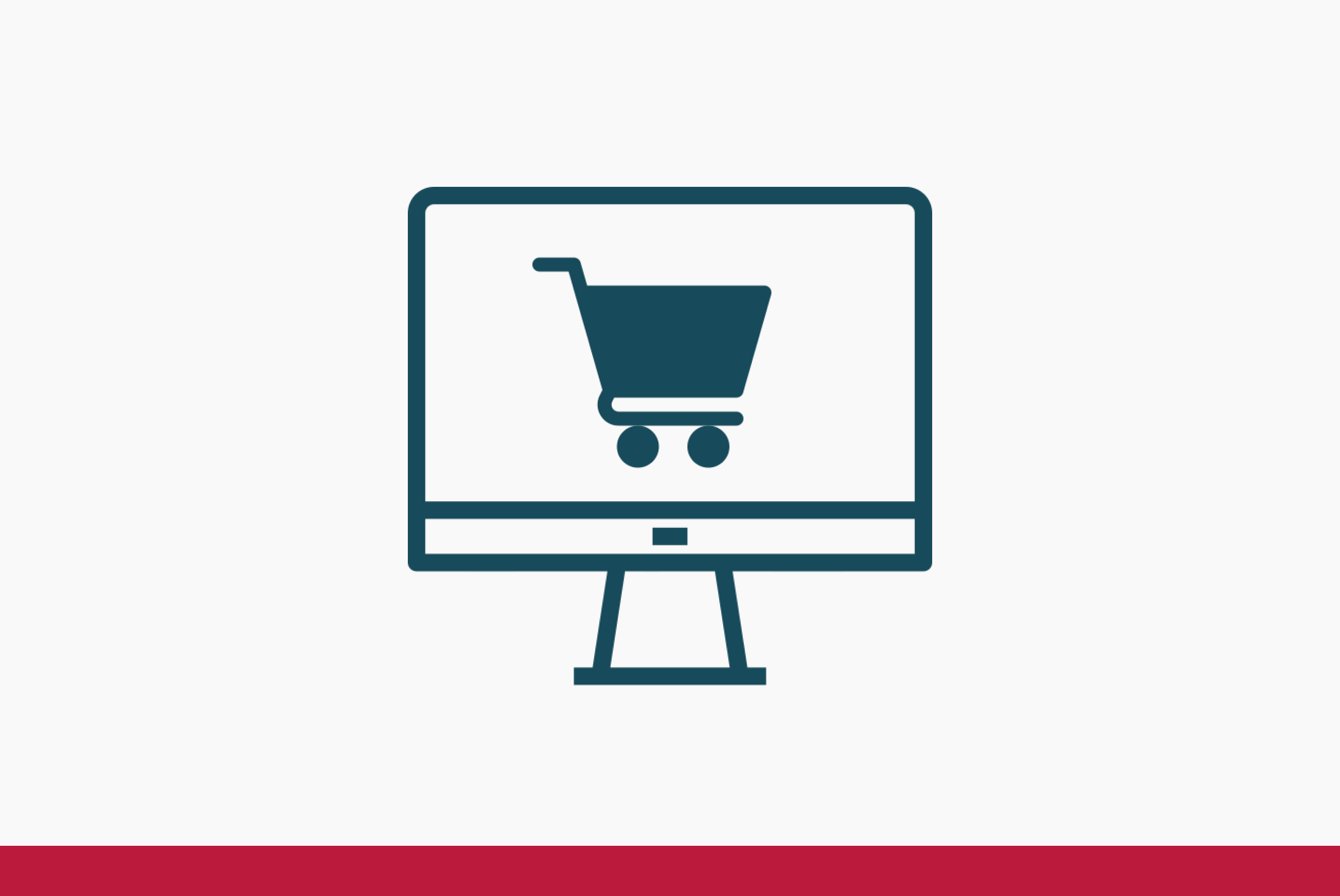 An icon of a shopping cart in a desktop